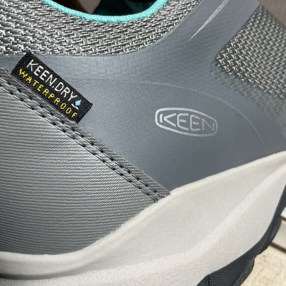 Keen Kids Grey/Ipanema Wander Low Waterproof Hiking Shoes  Size 5.5 - Picture 5 of 9